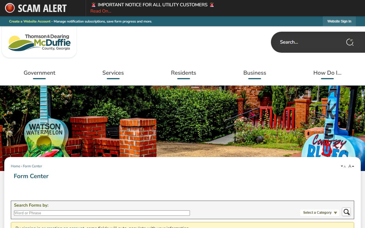 McDuffie County court records county online open records form