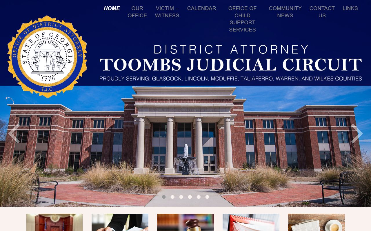McDuffie County Superior Court Toombs Judicial Circuit District Attorney