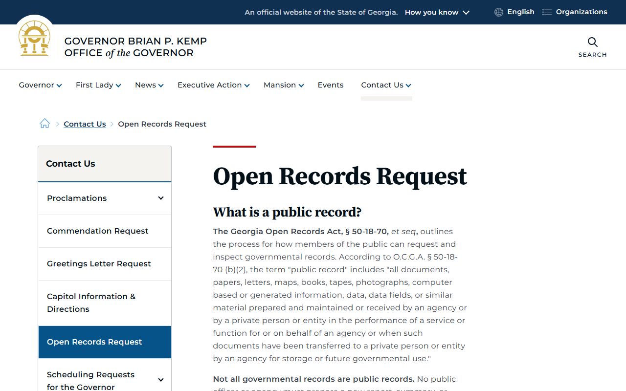 McDuffie County court records Georgia Open Records Act access reference