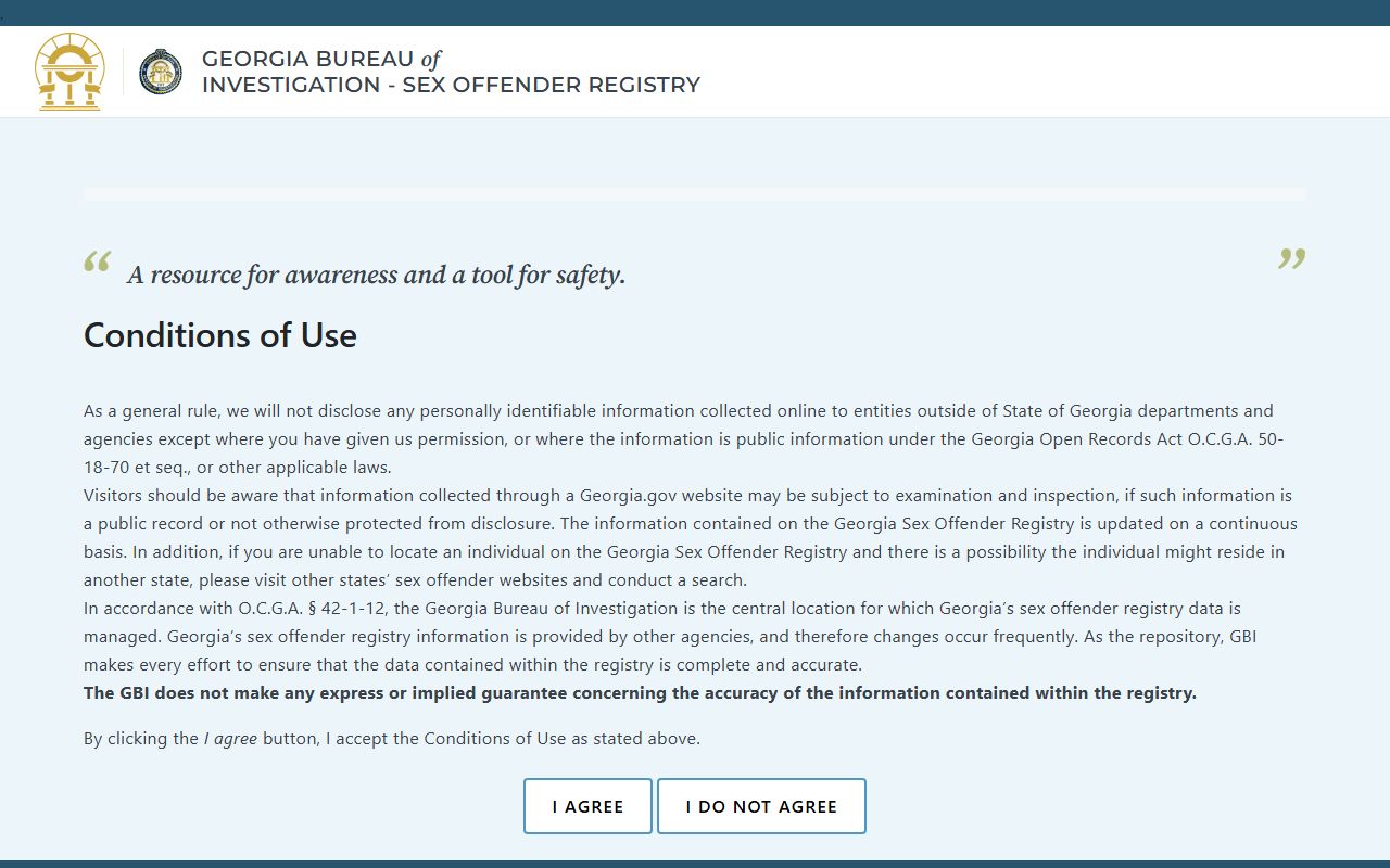 McDuffie County inmate records GBI sex offender registry search