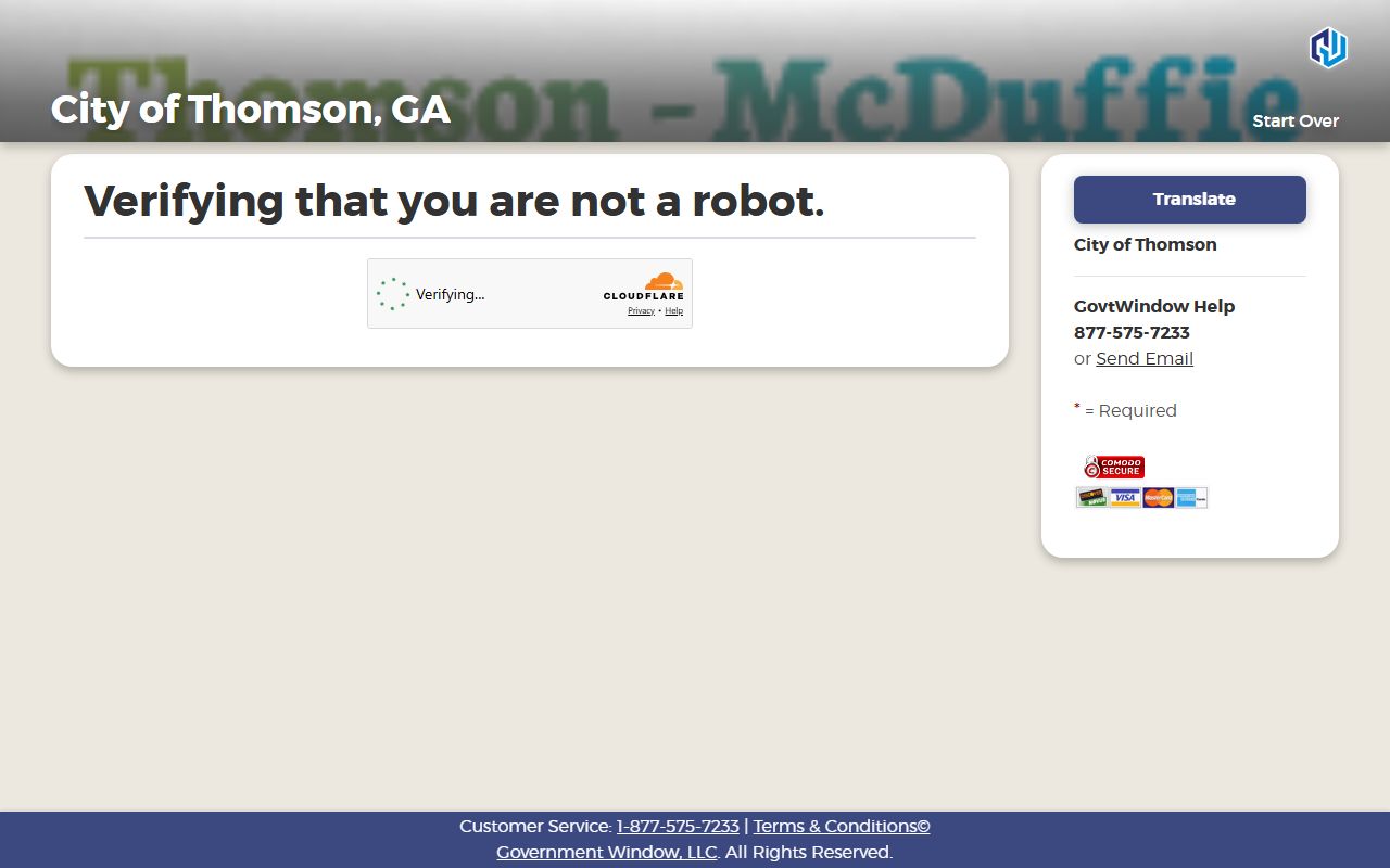 McDuffie County traffic court records City of Thomson payment portal